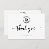 Unternehmen hinzufügen dankeskarte (Vorne/Hinten)