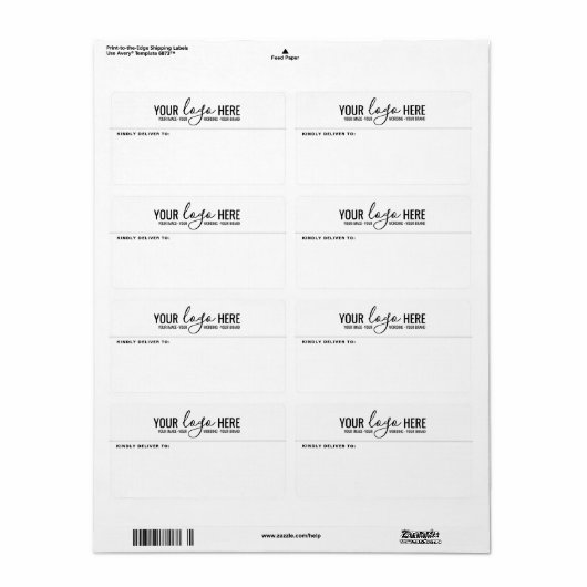 Unternehmen Ihr Logo hier Versand senden (Vorne)