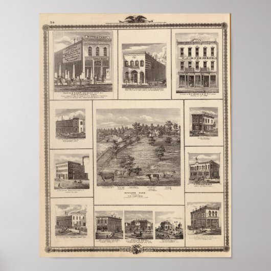 Unternehmen in Charles City, Davenport Poster (Vorne)