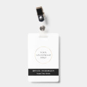 Unternehmen Individuelle Name Abzeichen Ausweis (Vorderseite mit Clip)