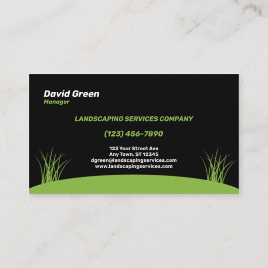 Unternehmen Landscaping Services Visitenkarte (Rückseite)