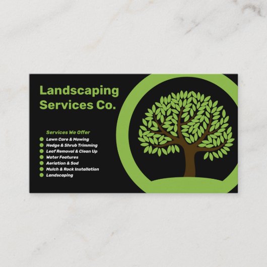 Unternehmen Landscaping Services Visitenkarte (Vorderseite)