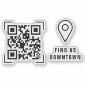 Unternehmen | Location QR Code Scan Aufkleber (Vorderseite)