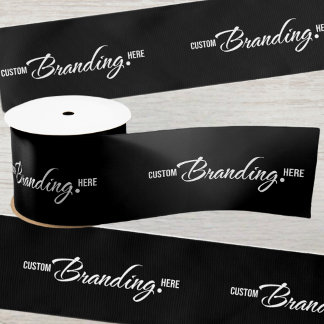 Unternehmen Logo-Geschäft mit Black Gift Wrapping Satinband