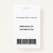 Unternehmen Medial Employee Abzeichen Ausweis (Rückseite)