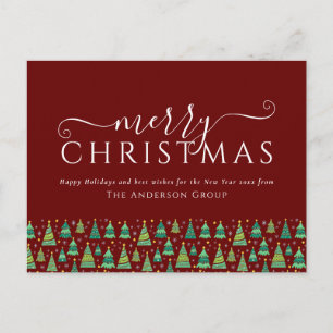 Unternehmen Merry Christmas Trees Feiertagspostkarte