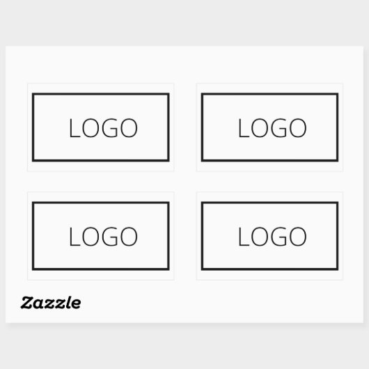 Unternehmen mit benutzerdefiniertem Firmenlogo Rechteckiger Aufkleber (Blatt)