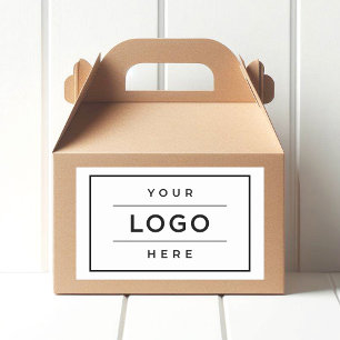 Unternehmen mit benutzerdefiniertem Firmenlogo Rechteckiger Aufkleber