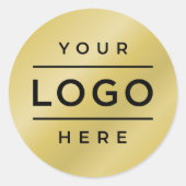 Unternehmen mit benutzerdefiniertem Firmenlogo Runder Aufkleber (Vorderseite)