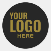 Unternehmen mit benutzerdefiniertem Firmenlogo Runder Aufkleber (Vorderseite)