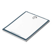 Unternehmen mit benutzerdefiniertem Logo | Navy Bl Notizblock (Rotiert)