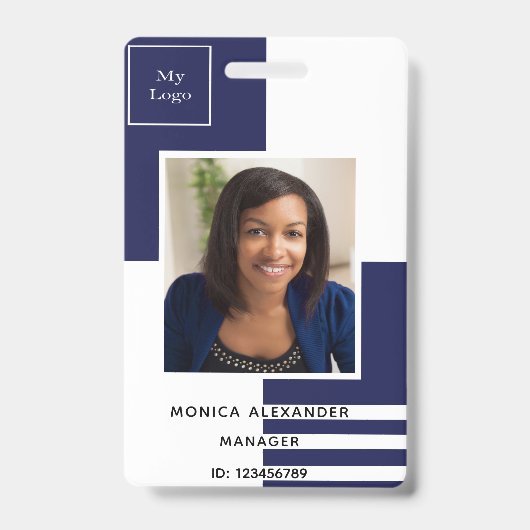 Unternehmen mit blauem Foto Ausweis (Front)