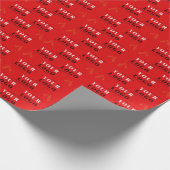 Unternehmen mit dem Logo Red Christmas Holly Tiled Geschenkpapier (Ecke)