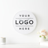Unternehmen mit eigenem Logo für das weiße Unterne Große Wanduhr (Zuhause)