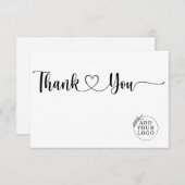 Unternehmen mit elegantem Logo Vielen Dank Dankeskarte (Vorne/Hinten)