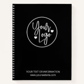 Unternehmen mit Firmenlogo Minimalistisch Notizblock (Vorderseite)