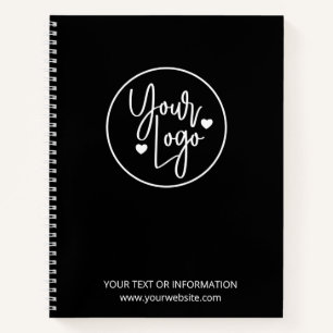 Unternehmen mit Firmenlogo Minimalistisch Notizblock