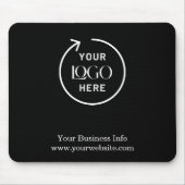 Unternehmen mit Firmenlogo - Schwarz Mousepad (Vorne)