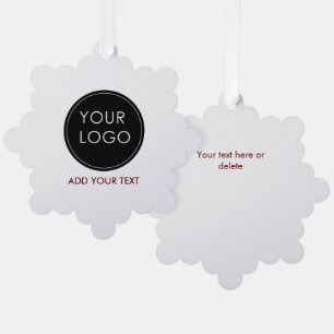 Unternehmen mit Firmenlogo White Ornament Karte