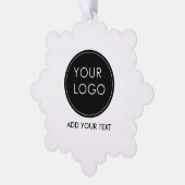 Unternehmen mit Firmenlogo White Ornament Karte (Linke Ecke)