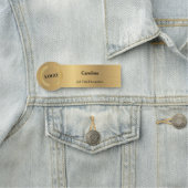 Unternehmen mit Logo in Gold-Form Namensschild (Beispiel)