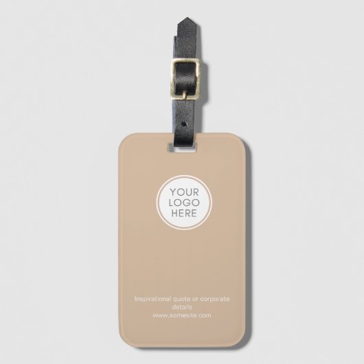 Unternehmen mit Logo und Geschäftsinformation Gepäckanhänger (Vorderseite Vertikal)