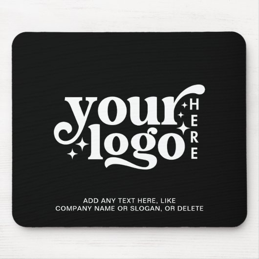 Unternehmen mit Markenzeichen für schwarzes Logo Mousepad (Vorne)
