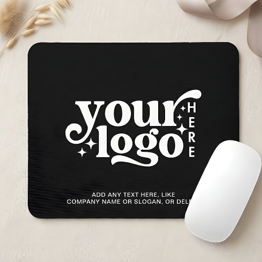 Unternehmen mit Markenzeichen für schwarzes Logo Mousepad