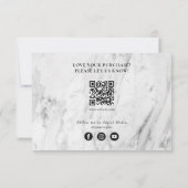 Unternehmen mit schwarzem und weißem Marmor Vielen Dankeskarte (Rückseite)