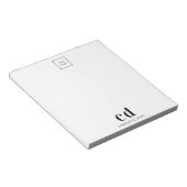 Unternehmen mit weißem Logo und schwarzem Monogram Notizblock (angewinkelt)