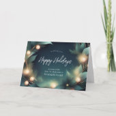 Unternehmen Modern Holiday Wreath Dankeskarte (Vorderseite)