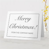 Unternehmen Moderne Minimalistische Weihnachtsgrüß Karte (Gelbe Blume)