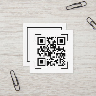 Unternehmen QR-Code-Prüfung Minimalistisch Quadratische Visitenkarte