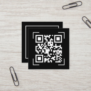 Unternehmen   QR-Code-Prüfung Minimalistisch Quadratische Visitenkarte