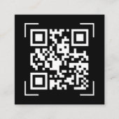 Unternehmen | QR-Code-Prüfung Minimalistisch Quadratische Visitenkarte (Vorderseite)