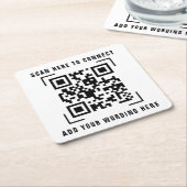 Unternehmen | QR-Code-Prüfung Rechteckiger Pappuntersetzer (angewinkelt)