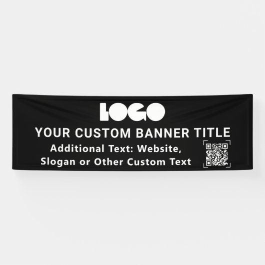 Unternehmen QR Outdoor mit Logo für kleine Unterne Banner (Horizontal)