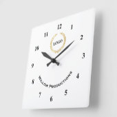 Unternehmen Quadratische Wanduhr (Winkel)