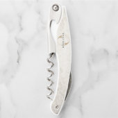 Unternehmen Schwarz-weiße Weinflasche Kellnermesser (Vorderseite)