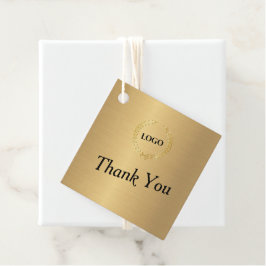 Unternehmen Square Logos Company Gold Hang Tags Geschenkanhänger