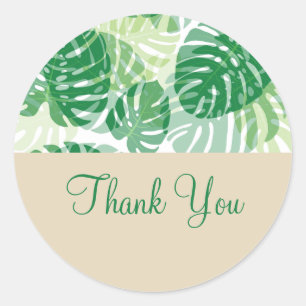 Unternehmen Tropical Floral Danke Stickers