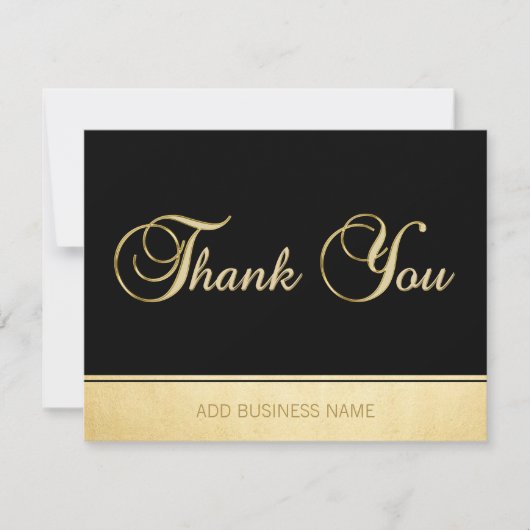 Unternehmen Vielen Dank Gold Black | LOGO hinzufüg (Vorderseite)