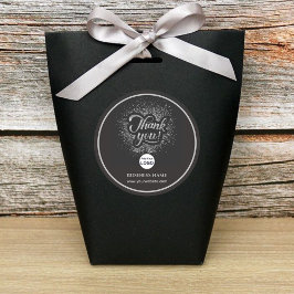 Unternehmen Vielen Dank Silver | LOGO hinzufügen Runder Aufkleber