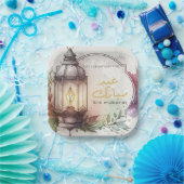 Unternehmen Watercolor Lantern Eid Mubarak Pappteller (Party)