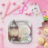 Unternehmen Watercolor Lantern Eid Mubarak Pappteller (Party)