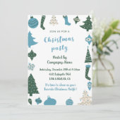 Unternehmen Weihnachten Party Einladen Niedlich-gr Einladung (Stehend Vorderseite)