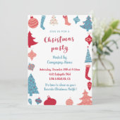 Unternehmen Weihnachten Party Einladen Niedlichen Einladung (Stehend Vorderseite)