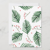 Unternehmen Weihnachten Party Elegante Evergreen Einladung (Rückseite)