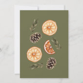 Unternehmen Weihnachten Party rustikale botanische Einladung (Rückseite)