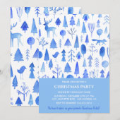 Unternehmen Weihnachten Party Schönes Aquarell Einladung (Vorne/Hinten)